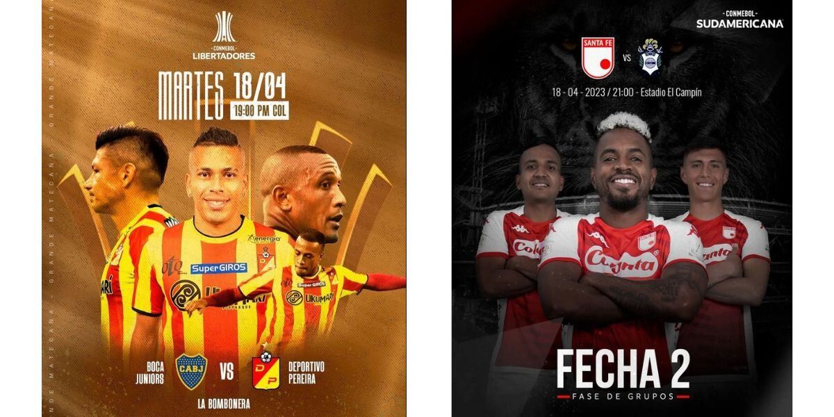 Pereira y Santa Fe: Libertadores y Sudamericana