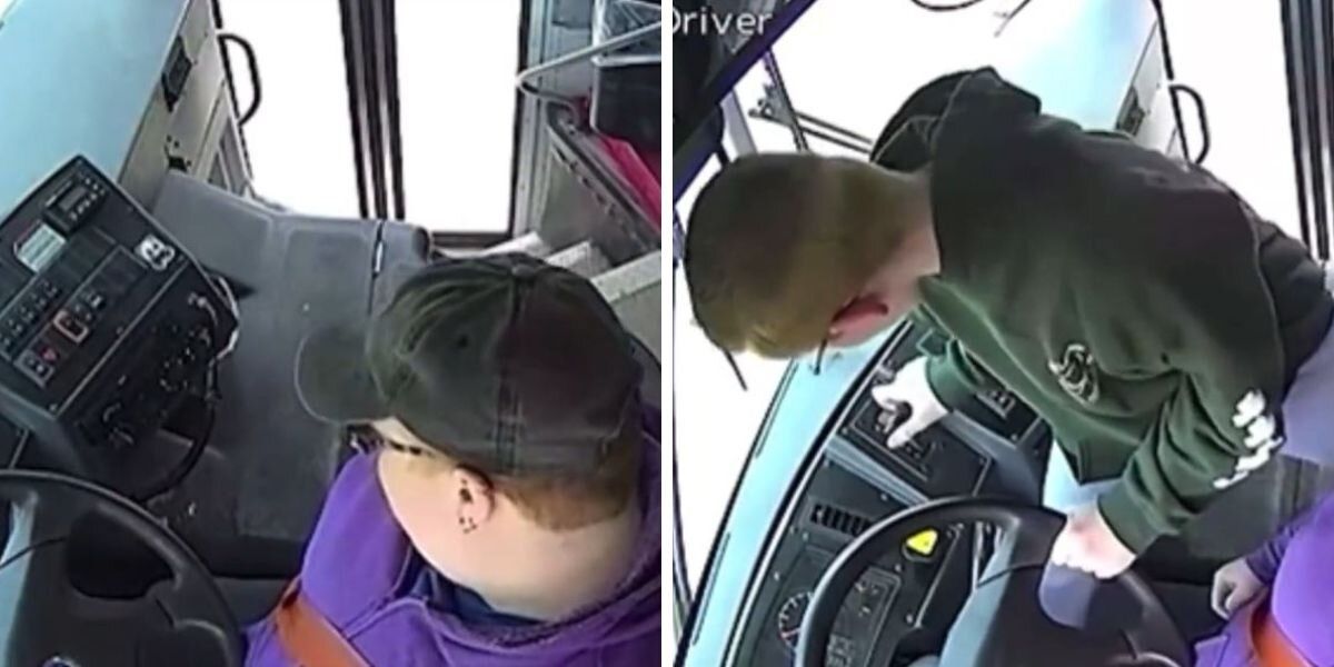 (Video) Estudiante evitó accidente de autobús escolar tras desmayo de la conductora
