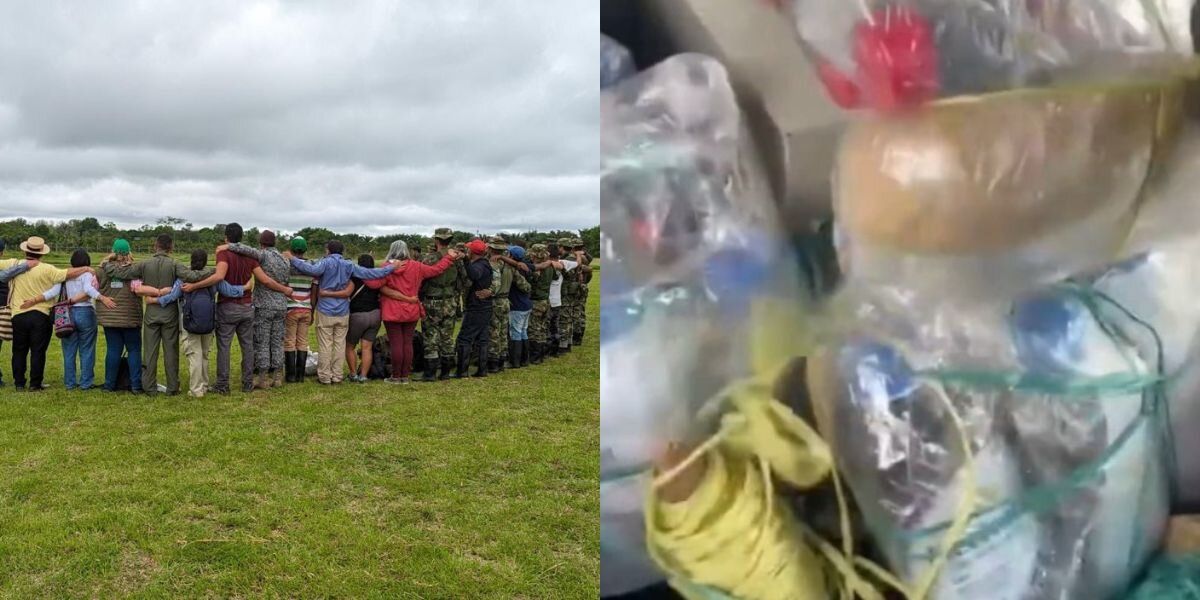 Lanzan comida para los niños desaparecidos en Guaviare