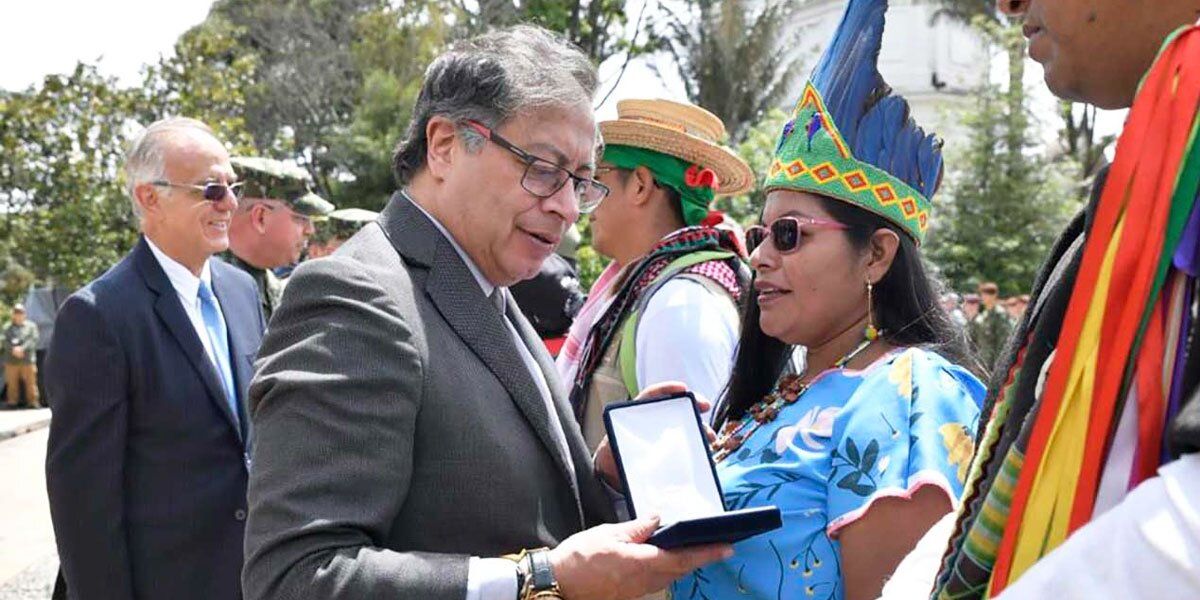 Presidente Petro condecoró en Casa de Nariño a indígenas