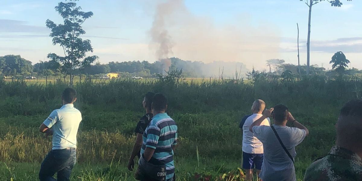 Atención: Se chocaron dos aviones de la Fuerza Aérea en Villavicencio