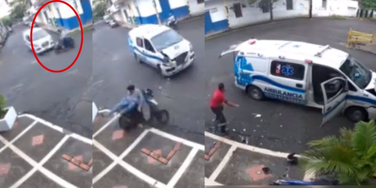 Motociclista chocó violentamente contra ambulancia en Chapinero: “omitió el sonido de la sirena”