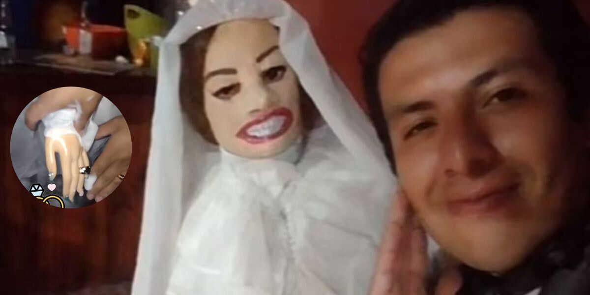 Cristian Montenegro reapareció en redes sociales y aseguró que se casó con Natalia, su pareja de trapo