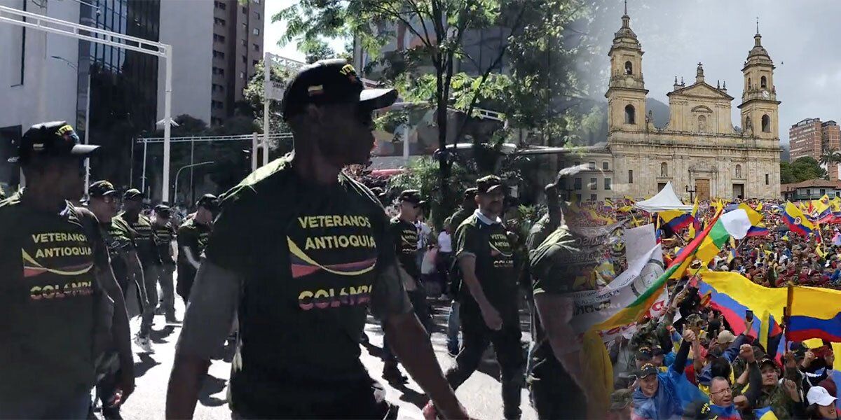 Avanzan marchas de veteranos y reservistas de la Fuerza Pública en Bogotá, Medellín y Cali: ¿Qué exigen ahora?