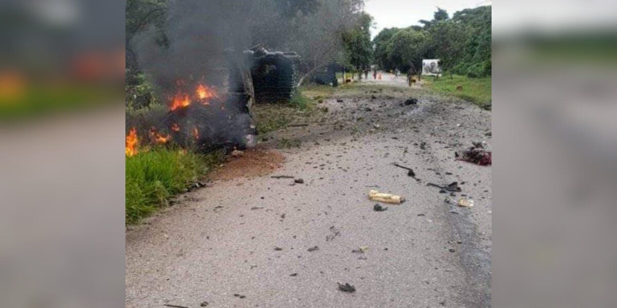 Vehículo cargado con explosivos detonó en un puesto militar cerca a Casanare