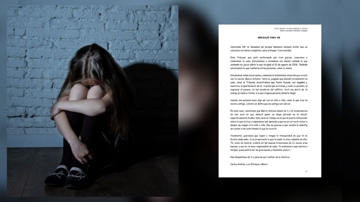 “Tú no hiciste nada malo”: conmovedora carta de magistrados a una niña víctima de violación que ella misma denunció