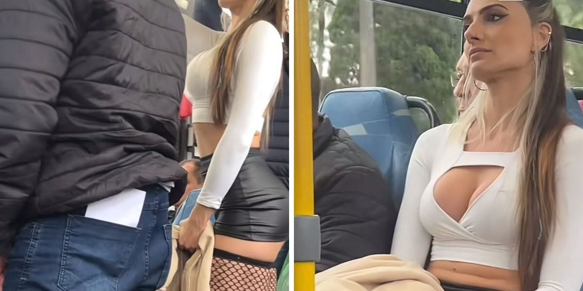 Estaba casi desnuda en el bus Mujer se volvió viral por andar con poca ropa