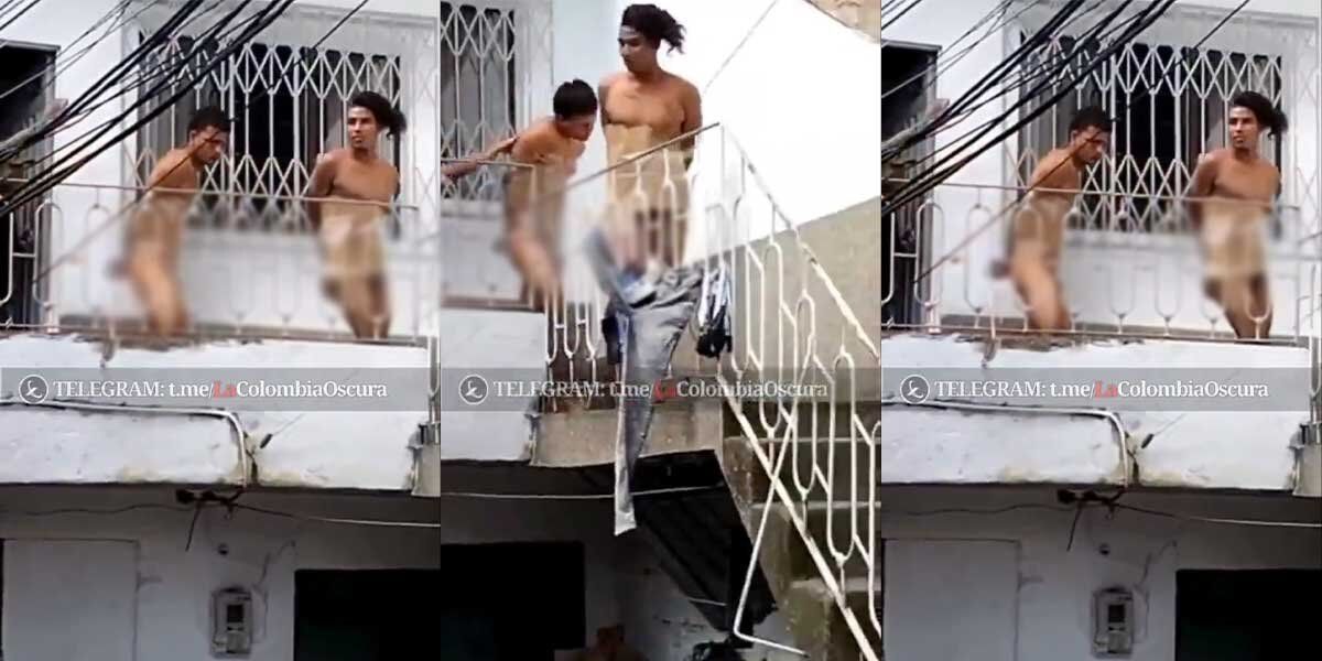 Justicia por mano propia: en Medellín comunidad desnuda y golpea a dos ladrones