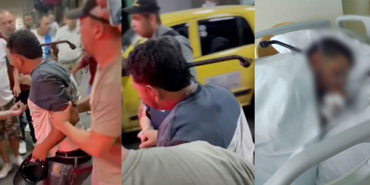 Por riña en Medellín, taxista terminó con una cruceta incrustada en la cabeza