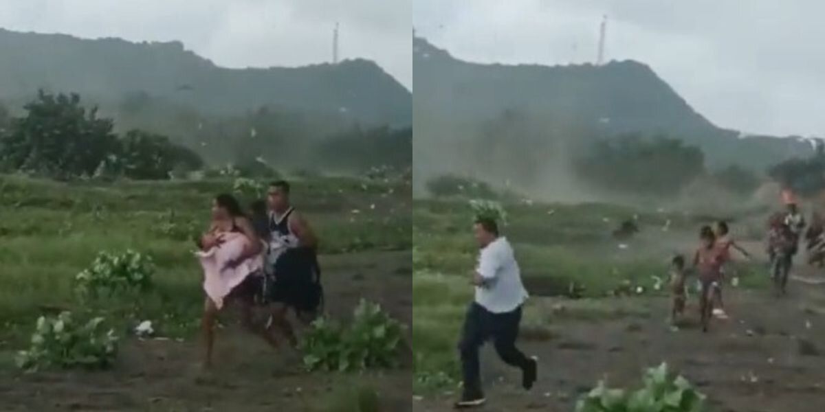 Video: pánico de turistas por 'tornado' en playas de Tubará, Atlántico