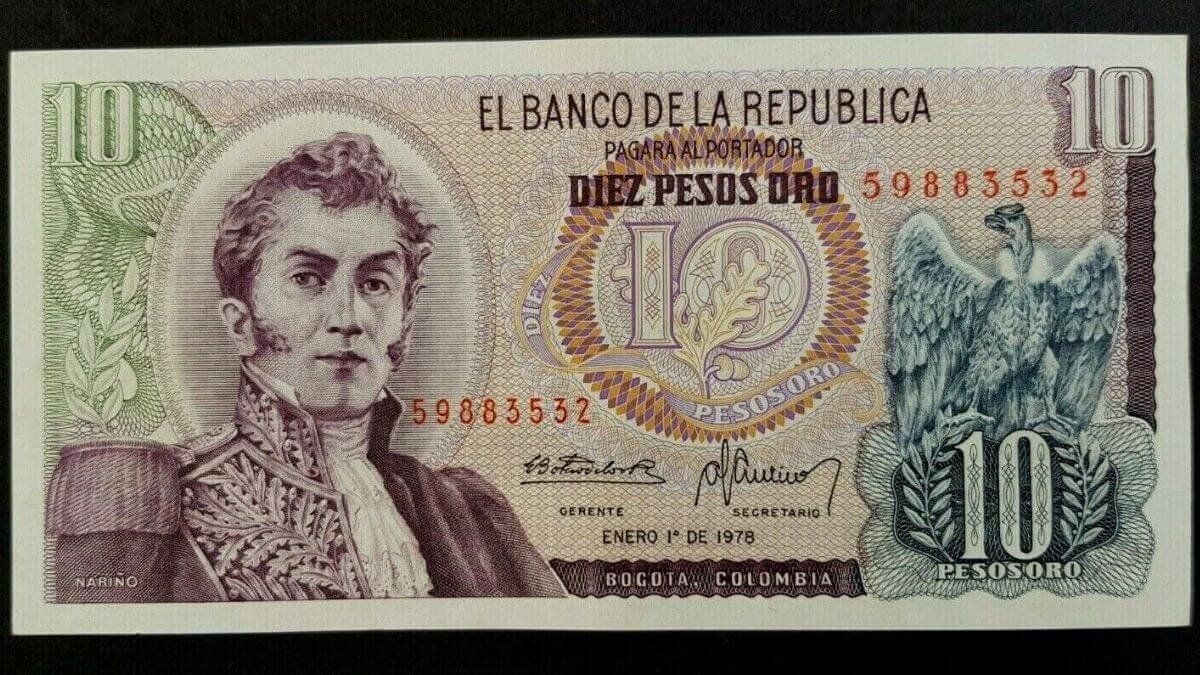 Billete antiguo colombiano podría costar hasta 9 millones de pesos
