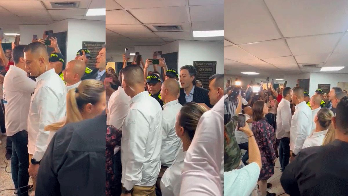 “Pa no pegarle hijuep…”: el fuerte agarrón entre alcalde de Medellín y un concejal del Centro Democrático