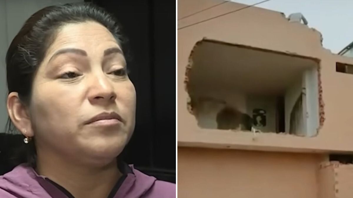 Mujer derribó casa en Perú