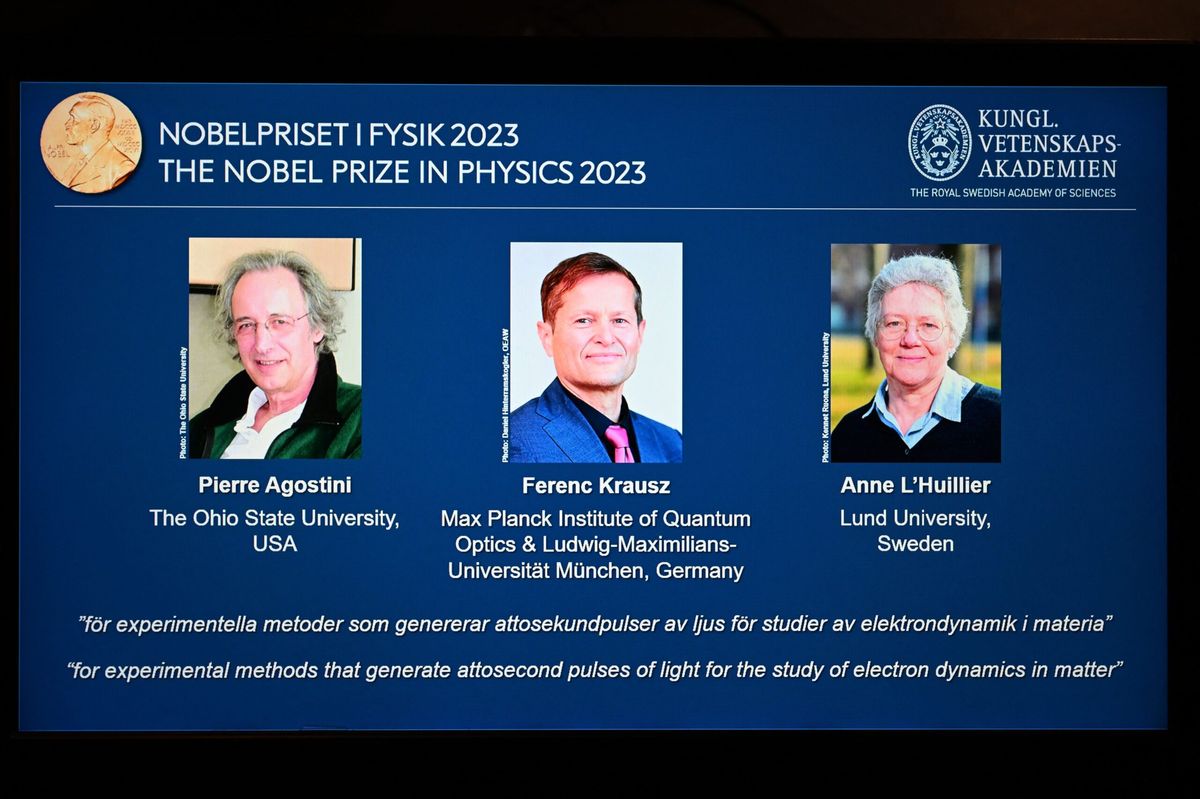 Nobel de Física para Agostini, Krausz y L'Huillier por estudio de dinámicas de electrones