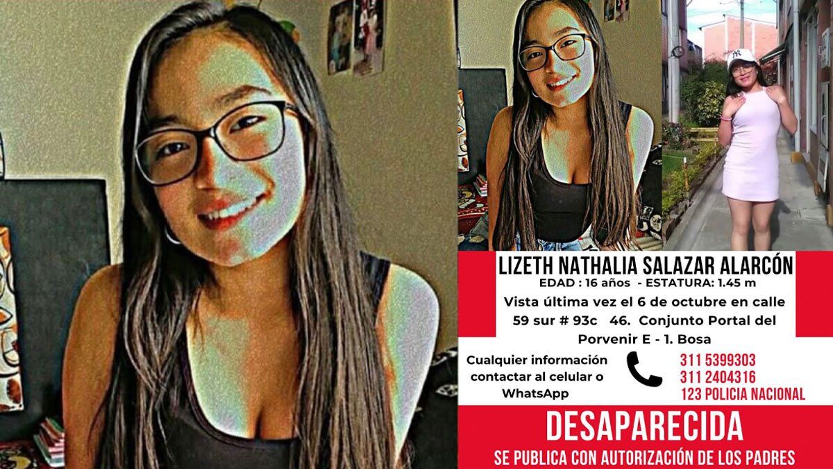 Familia busca a Lizeth Natalia Salazar, adolescente de 16 años desaparecida en Bosa
