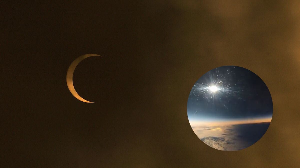 Eclipse anular de Sol: así se vio el fenómeno astronómico desde un avión