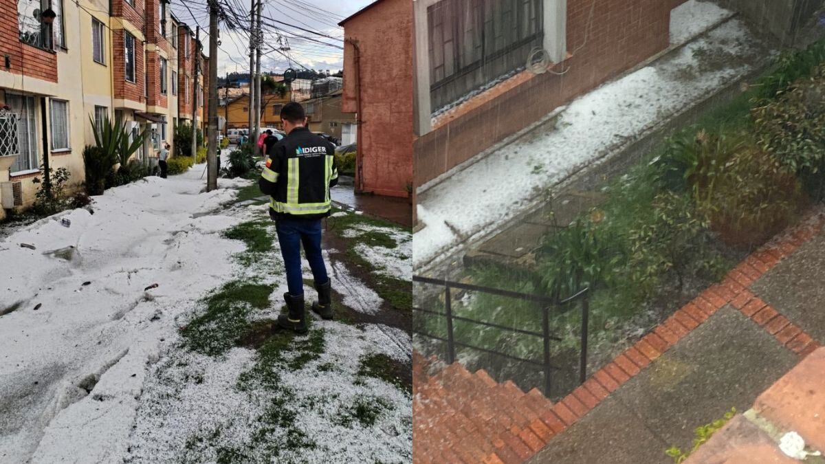 Bogotá quedó llena de granizo tras fuerte aguacero, ¿parece Frozen?