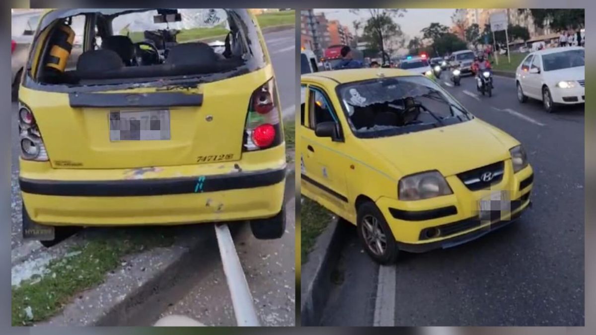 Taxistas vandalizan carro de un colega que llevaba a su esposa al hospital y no iba a participar en la marcha