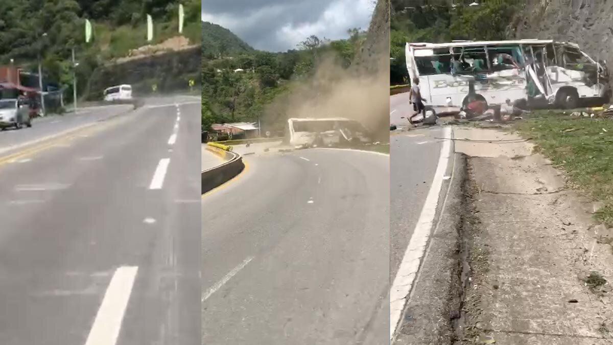 Aparatoso accidente en La Vega: bus intermunicipal se volcó cuando tomaba una curva; dos muertos