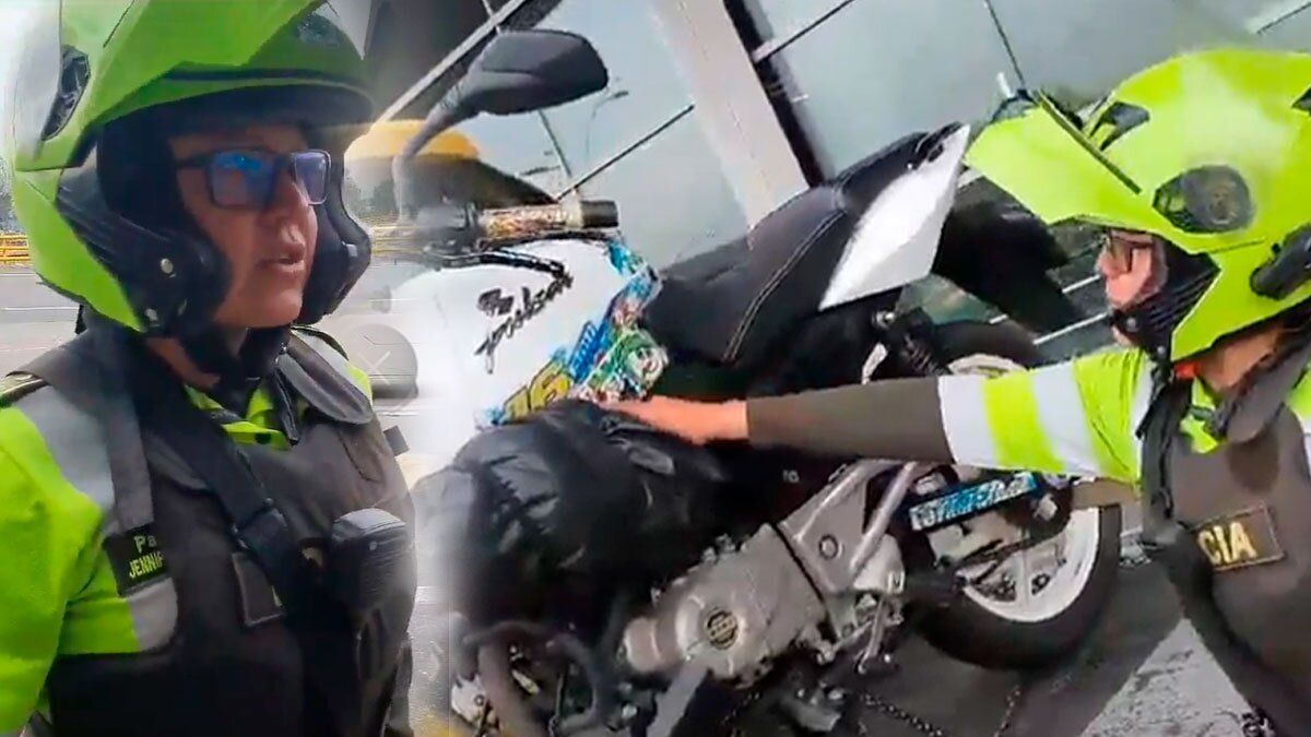 Conductor denuncia que agente de tránsito inmovilizó su moto por tener calcomanías: “aprenda colores”