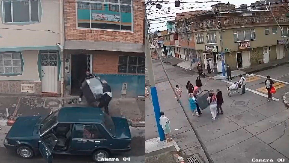 “Mi primera chamba”: captan secuencia completa del robo fallido de una lavadora en Bogotá