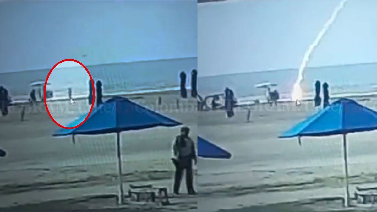 Video | Captan momento en que un rayo impactó y mató a una mujer en una playa de Cartagena