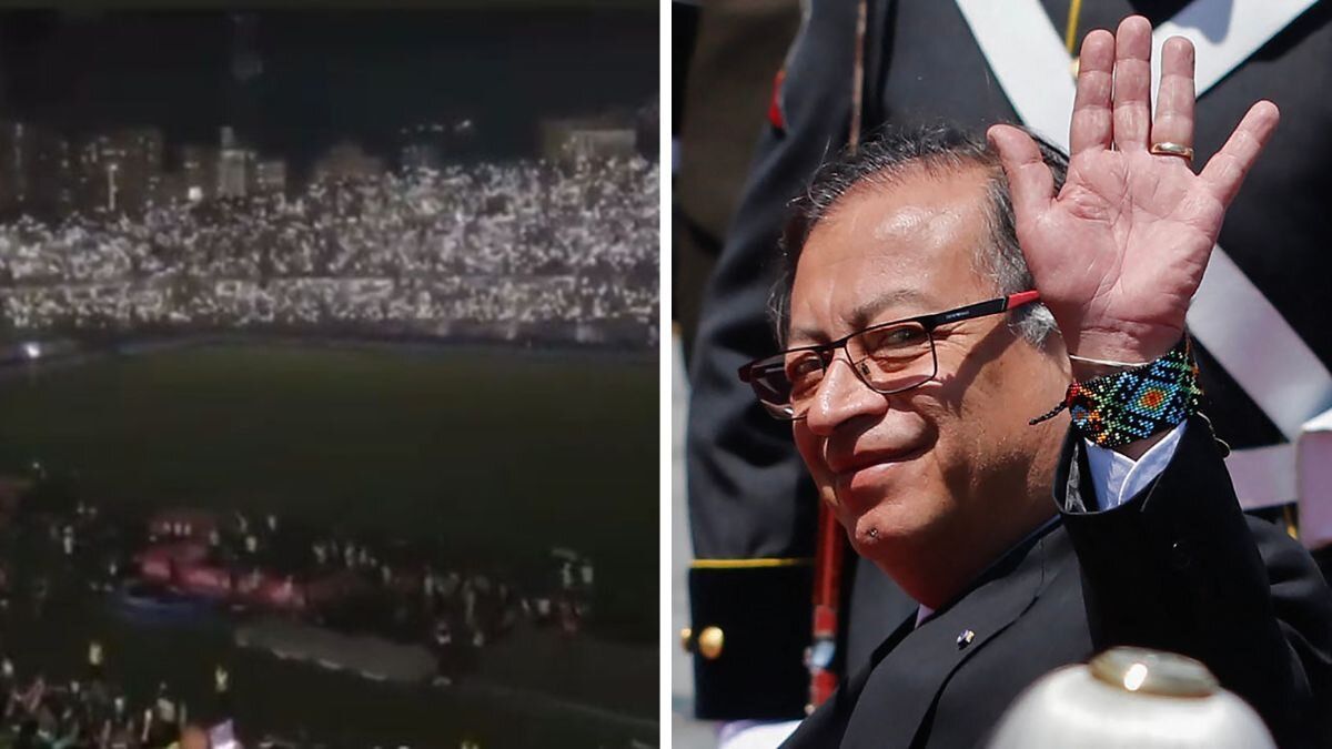 "Fuera Petro": piden renuncia del presidente durante final entre Nacional y Millonarios