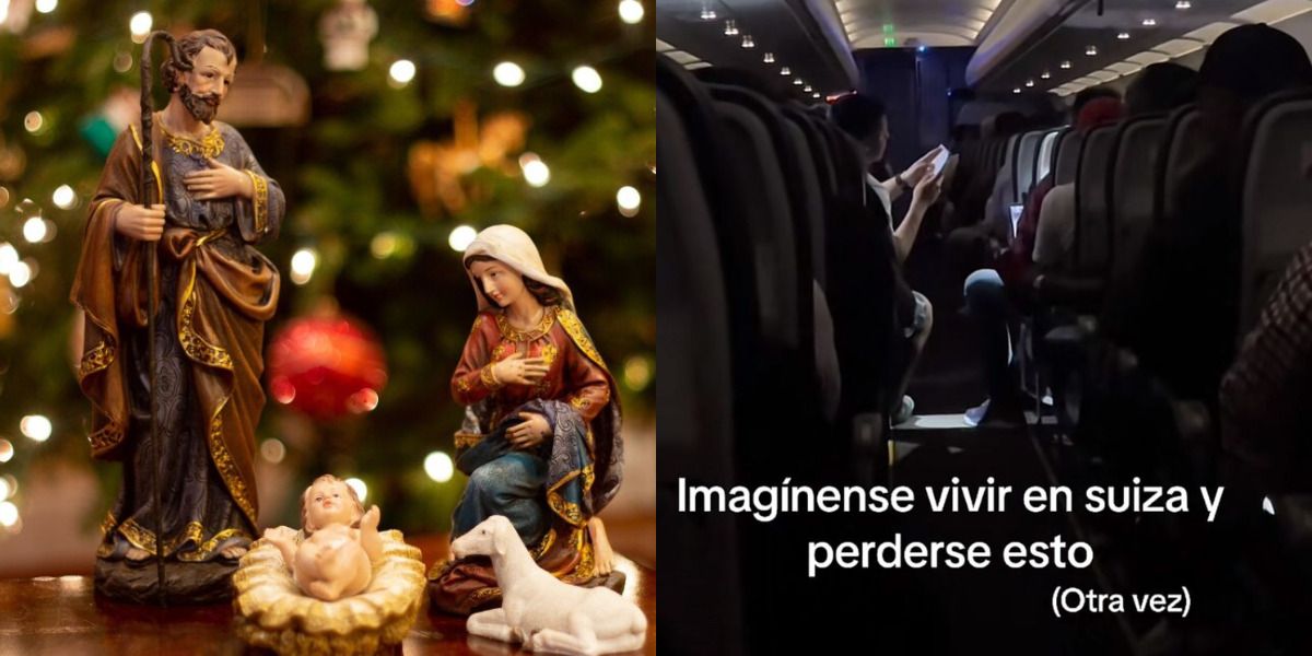 Video | Pasajeros de avión hicieron novena de Navidad en pleno vuelo y se viralizaron