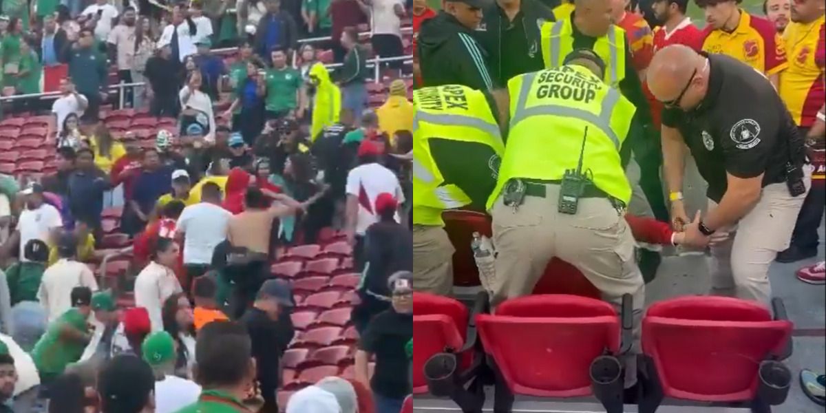 Video | Fuertes disturbios entre hinchas luego del partido entre Colombia y México