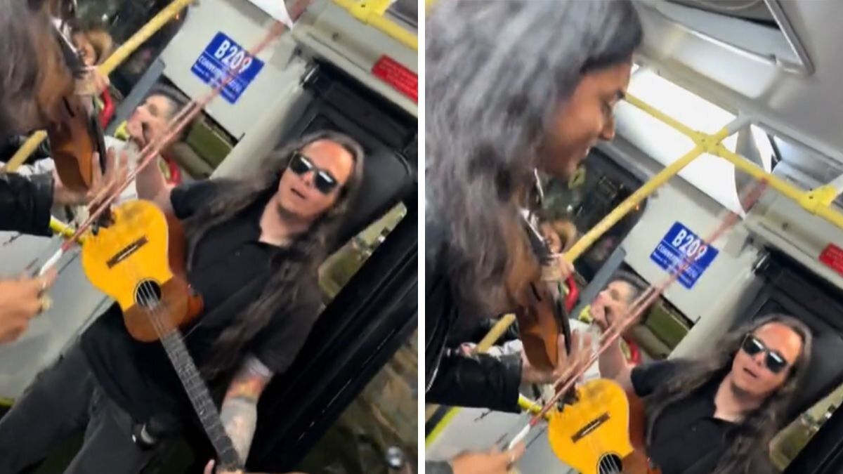 Con violín en mano rockeros sorprendieron en TransMilenio y se volvieron virales