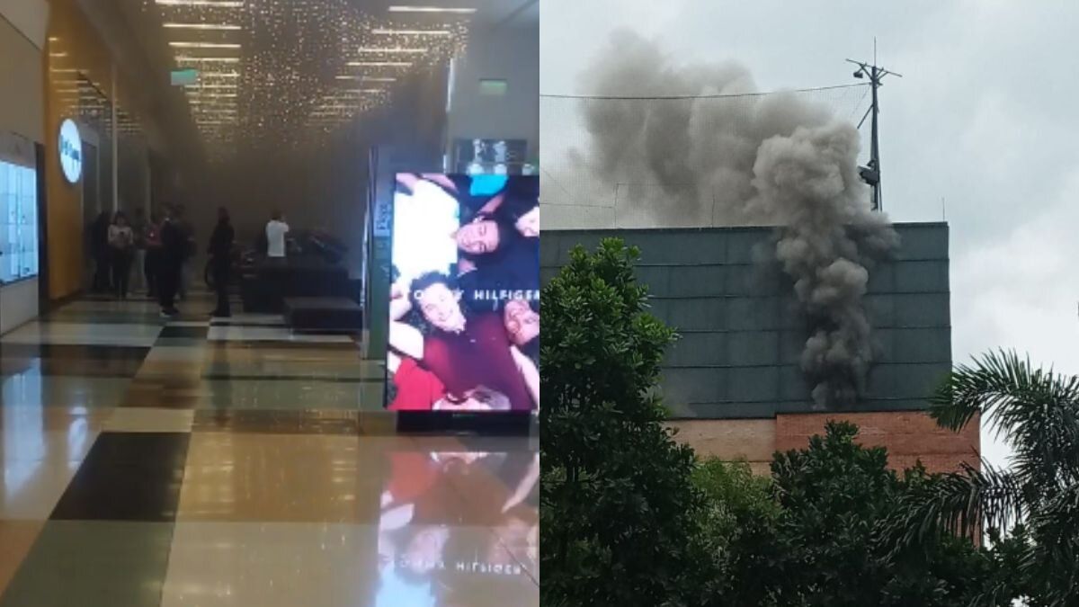 Atención: se registró un fuerte incendio en centro comercial El Tesoro de Medellín