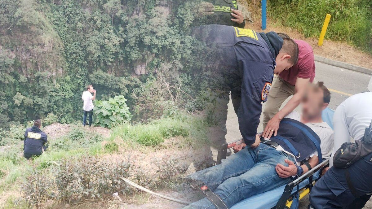 Video | Bomberos evitan que hombre se lance al vació en el salto del Tequendama