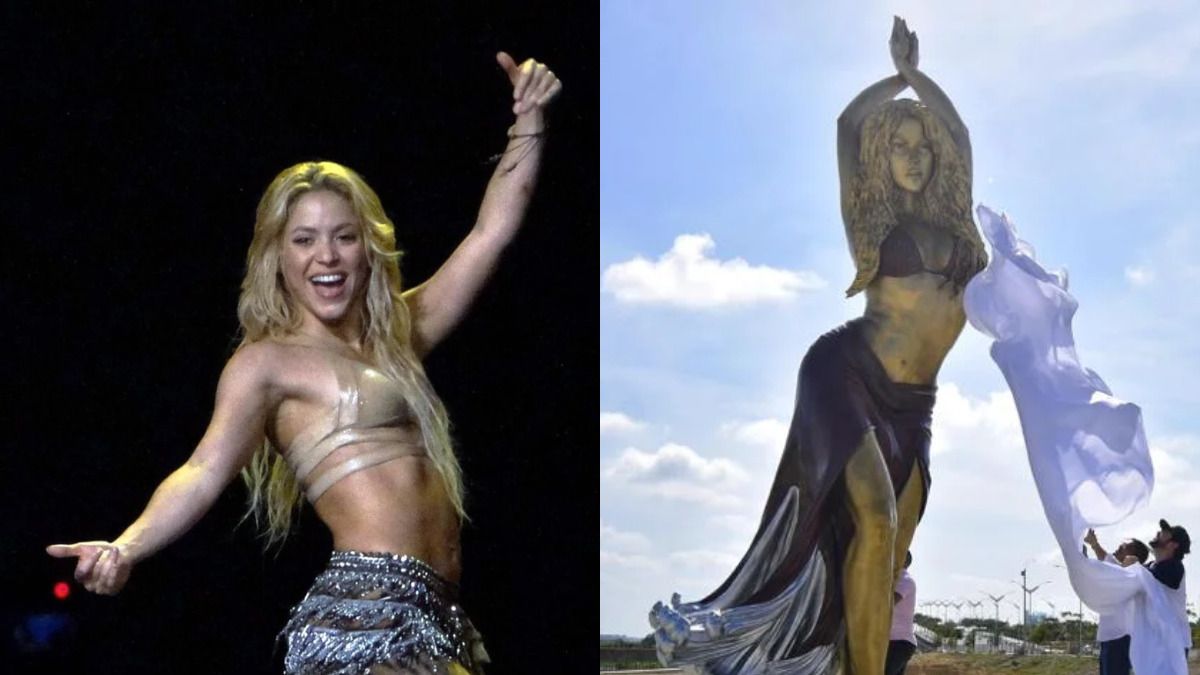 Estatua de Shakira fue inaugurada en Barranquilla junto a sus padres y el alcalde Pumarejo