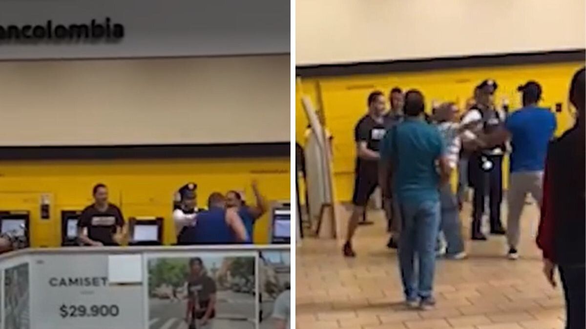Video | Se registró tremenda pelea en cajero de centro comercial en Barranquilla
