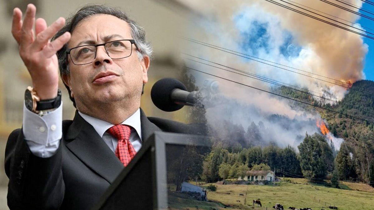 Petro anuncia decreto para mover recursos por incendios: se pediría ayuda internacional
