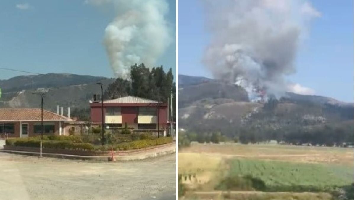 Video | Se registra grave incendio forestal en Samacá, Boyacá