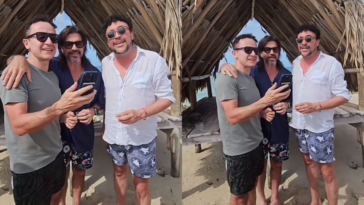 Video | Reacción de turista al encontrarse a Juanes, Fonseca y Andrés Cepeda en Isla Palma