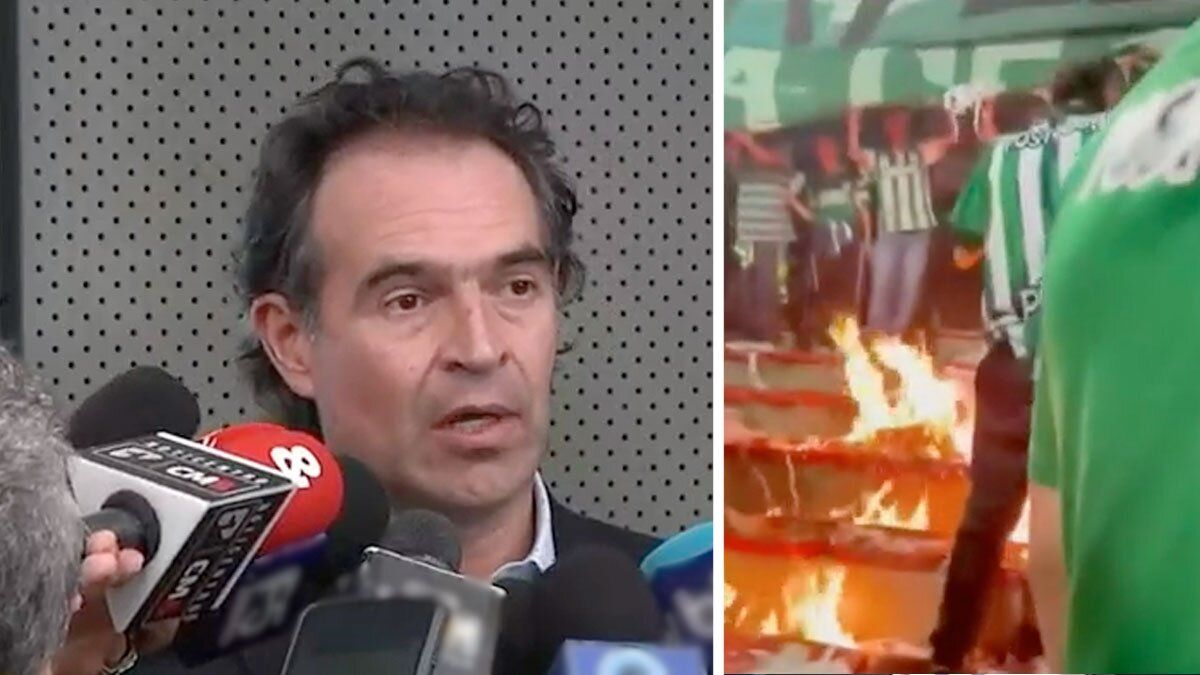 Alcalde de Medellín denunció a los hinchas de Nacional que quemaron tribuna del Atanasio
