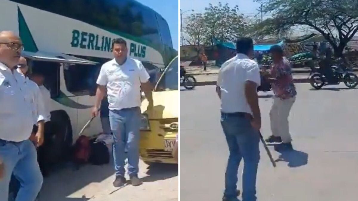 Video | Tremenda pelea protagonizada por taxistas en Barranquilla
