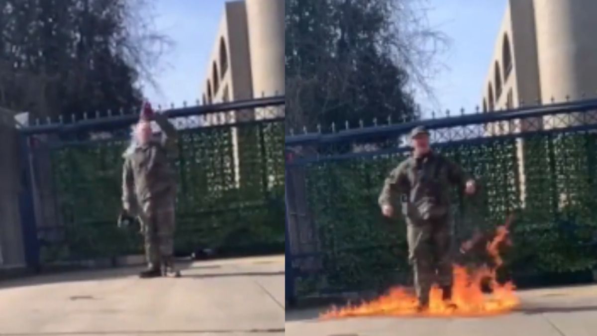 Video | Soldado estadounidense se inmola frente a la embajada israelí en Washington