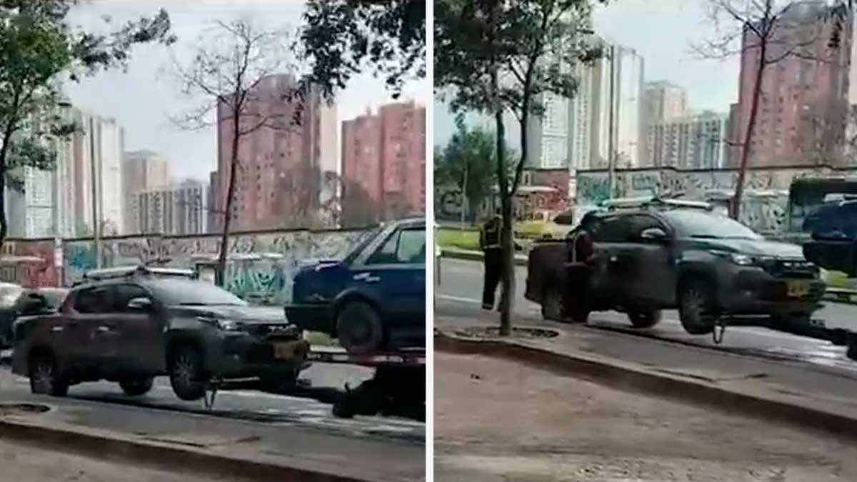 Video | Operario de grúa inmovilizó un carro, se subió a él y al bajarse volvió a sellarlo