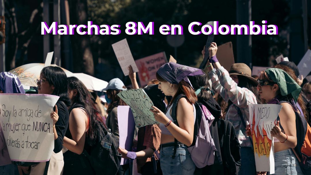 8M: puntos de marchas por el Día de la Mujer en Colombia - Canal 1