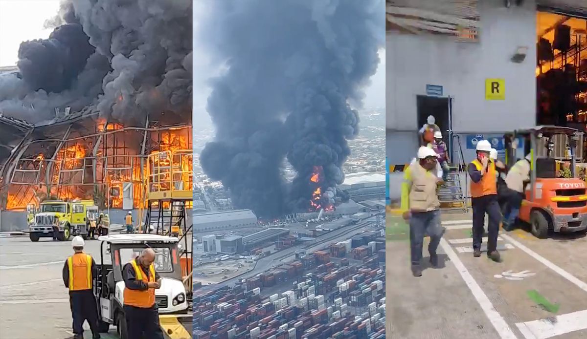 Captan momento exacto de la explosión en bodega en Cartagena: se reporta grave incendio