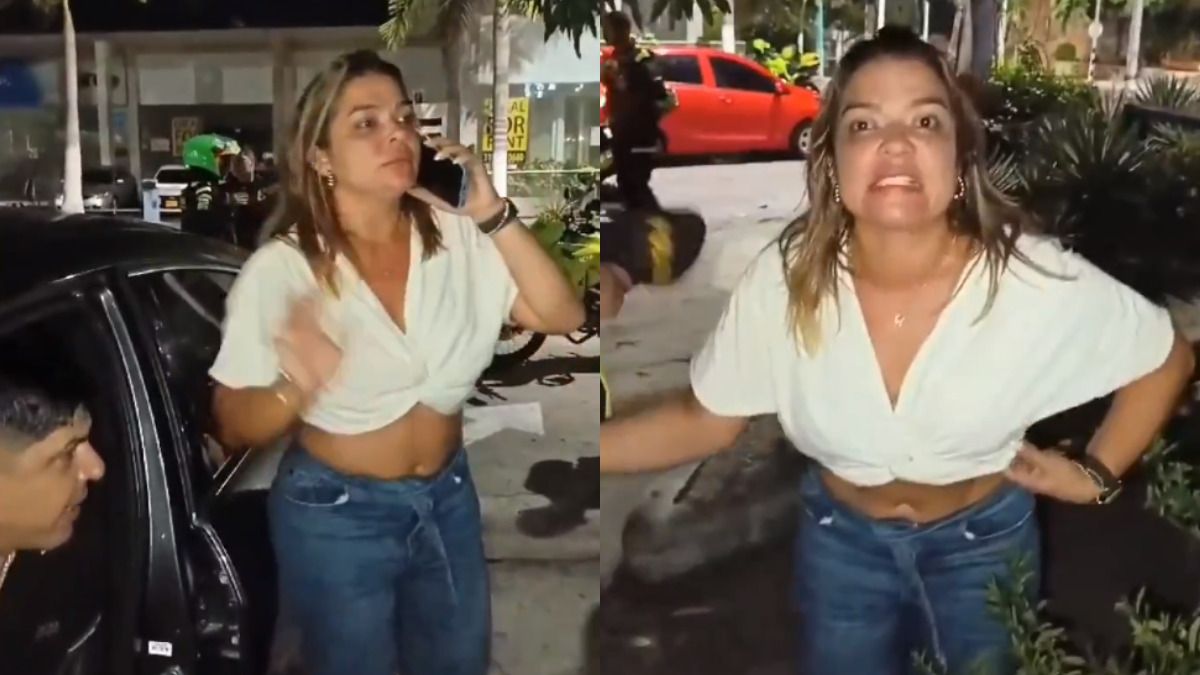 Mujer en aparente estado de embriaguez pelea con autoridad en Barranquilla: “Valen mondá”