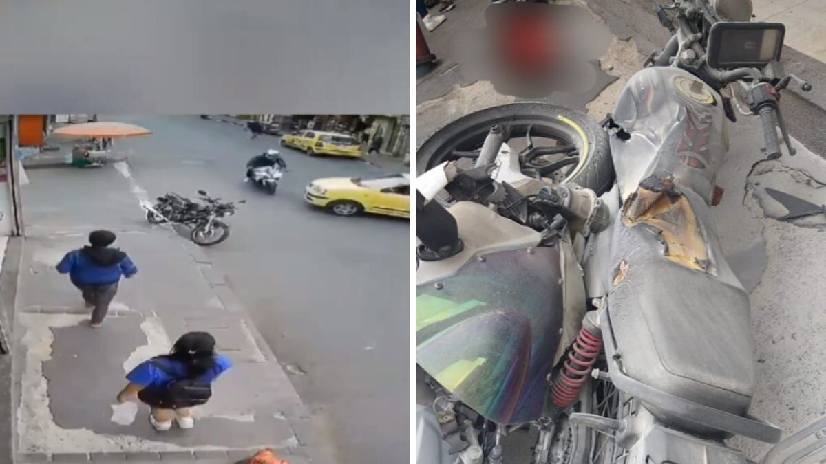 Accidente Bogotá moto explotó