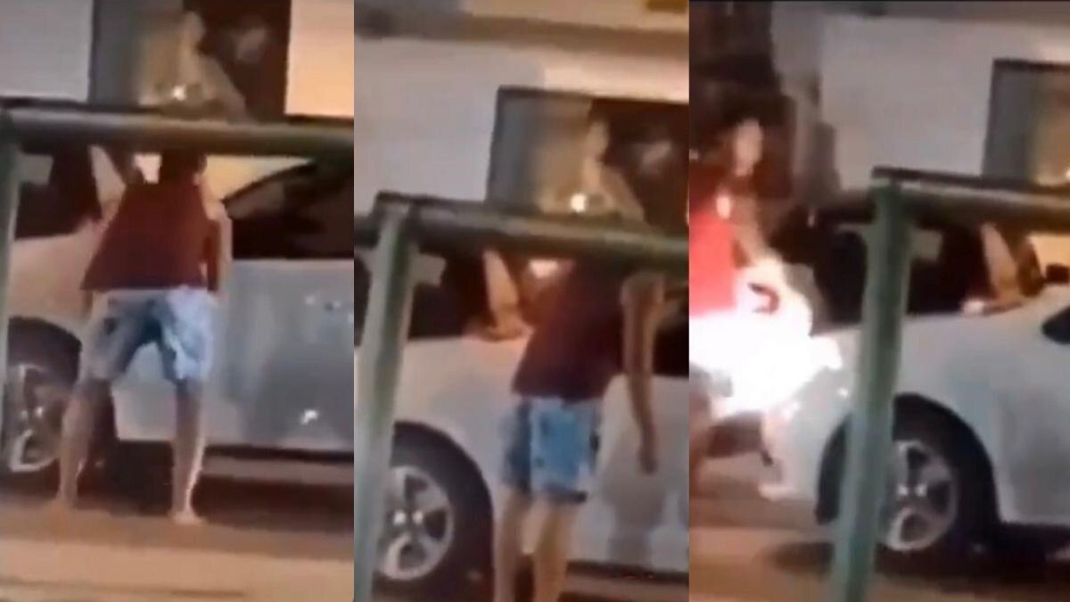 En video queda registrada intolerante reacción de conductor con arma de fuego