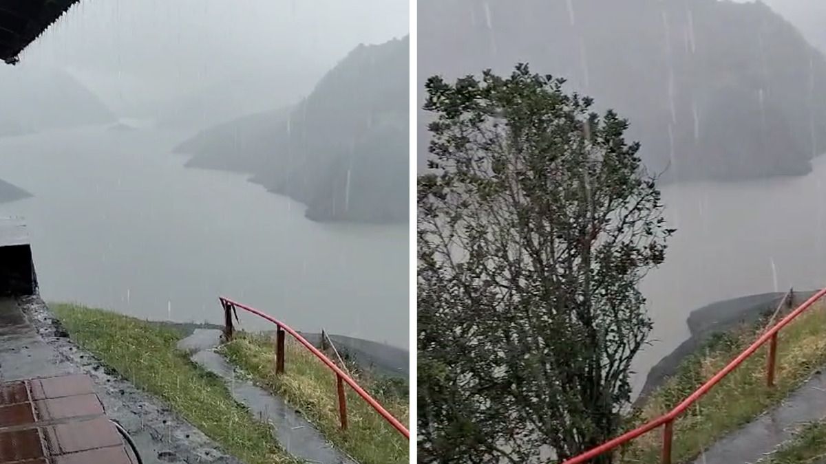 Video | Fuerte lluvia en el embalse de Chuza, que abastece gran parte del agua en Bogotá