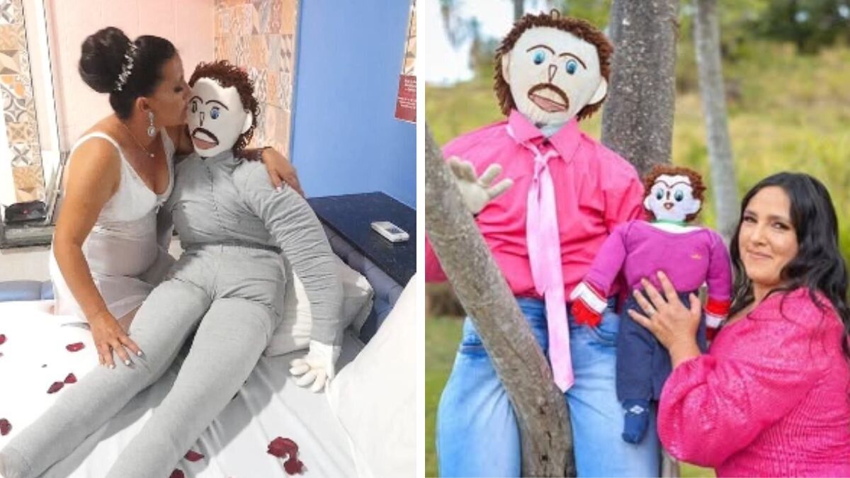Video Se casó con muñeco de trapo y ya tienen tres hijos esta es la polémica historia