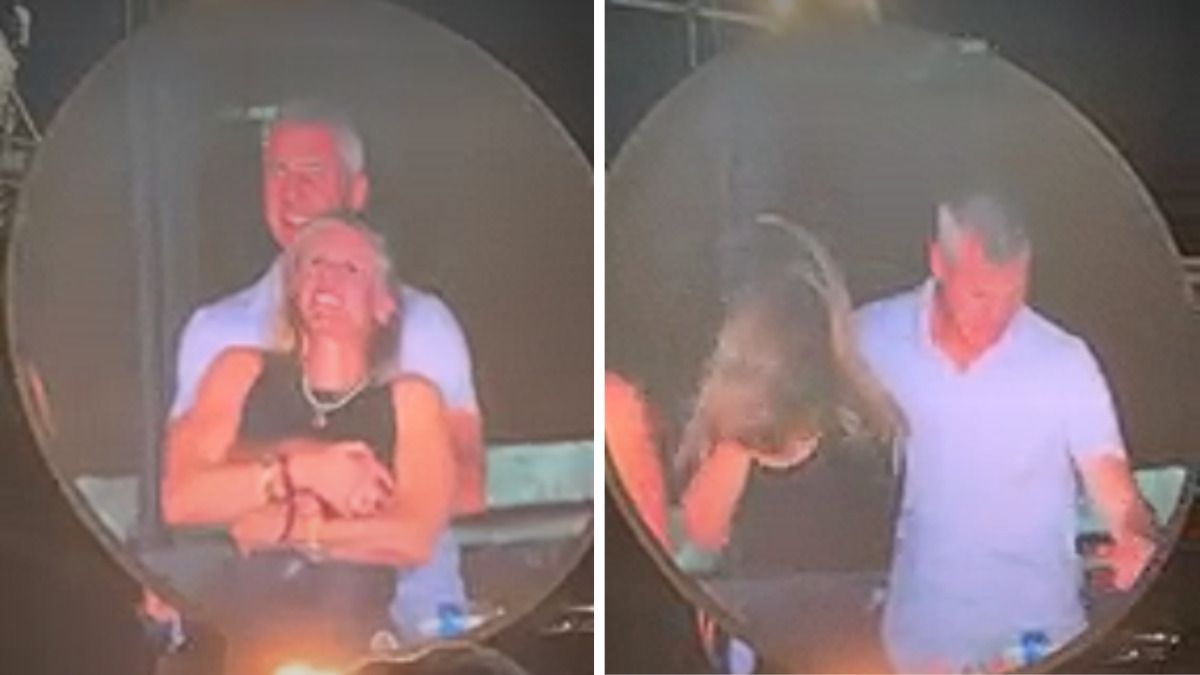 Así reaccionó esposa de empresario que habría sido captado siendo infiel durante concierto