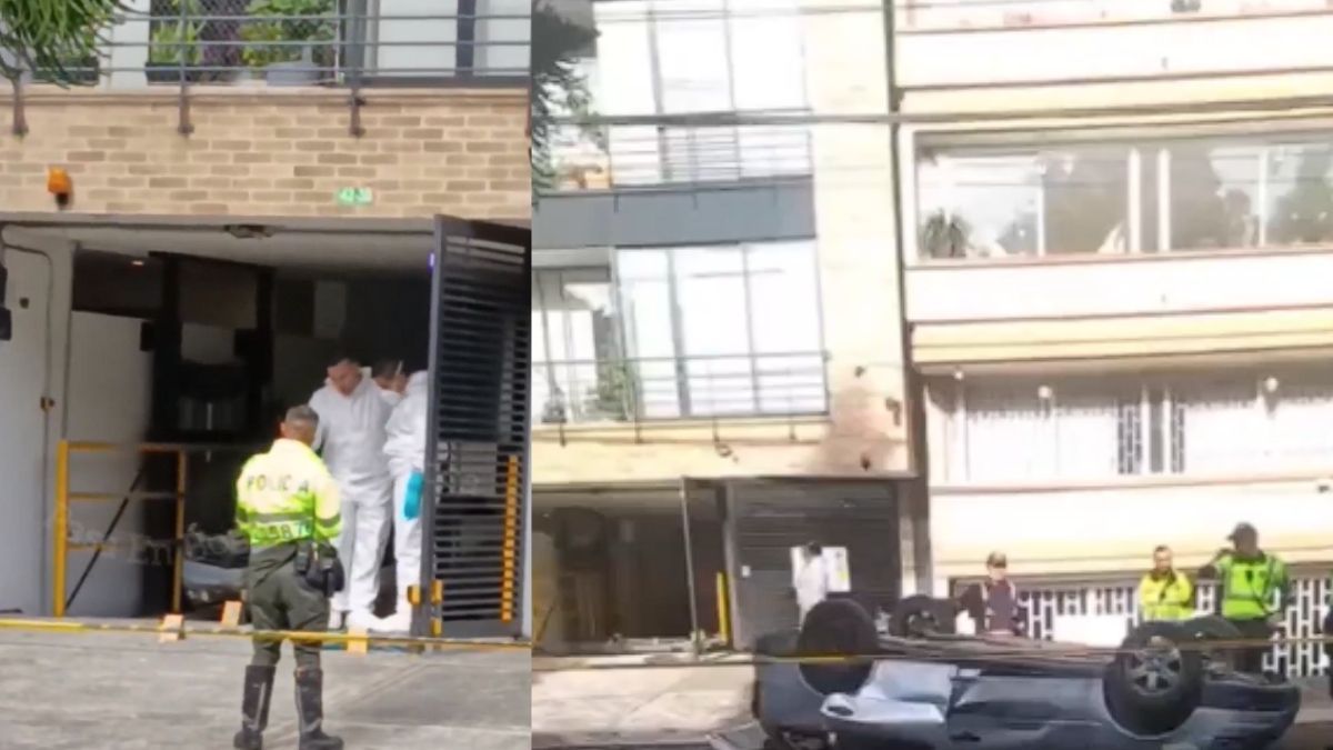 Video Impactante accidente en Bogotá carro se desploma desde ascensor en parqueadero